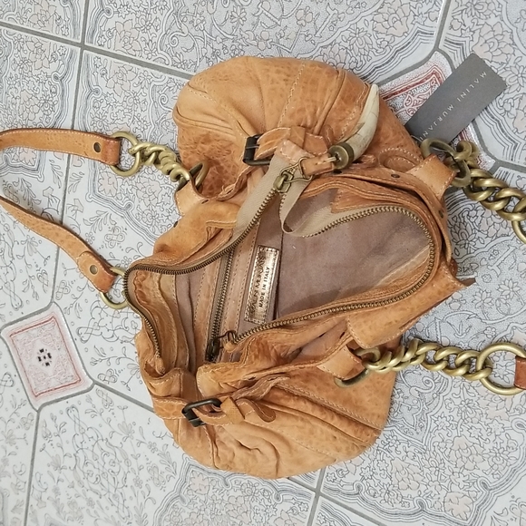 MALINI MURJANI  leather tan shoulder bag - Picture 8 of 11
